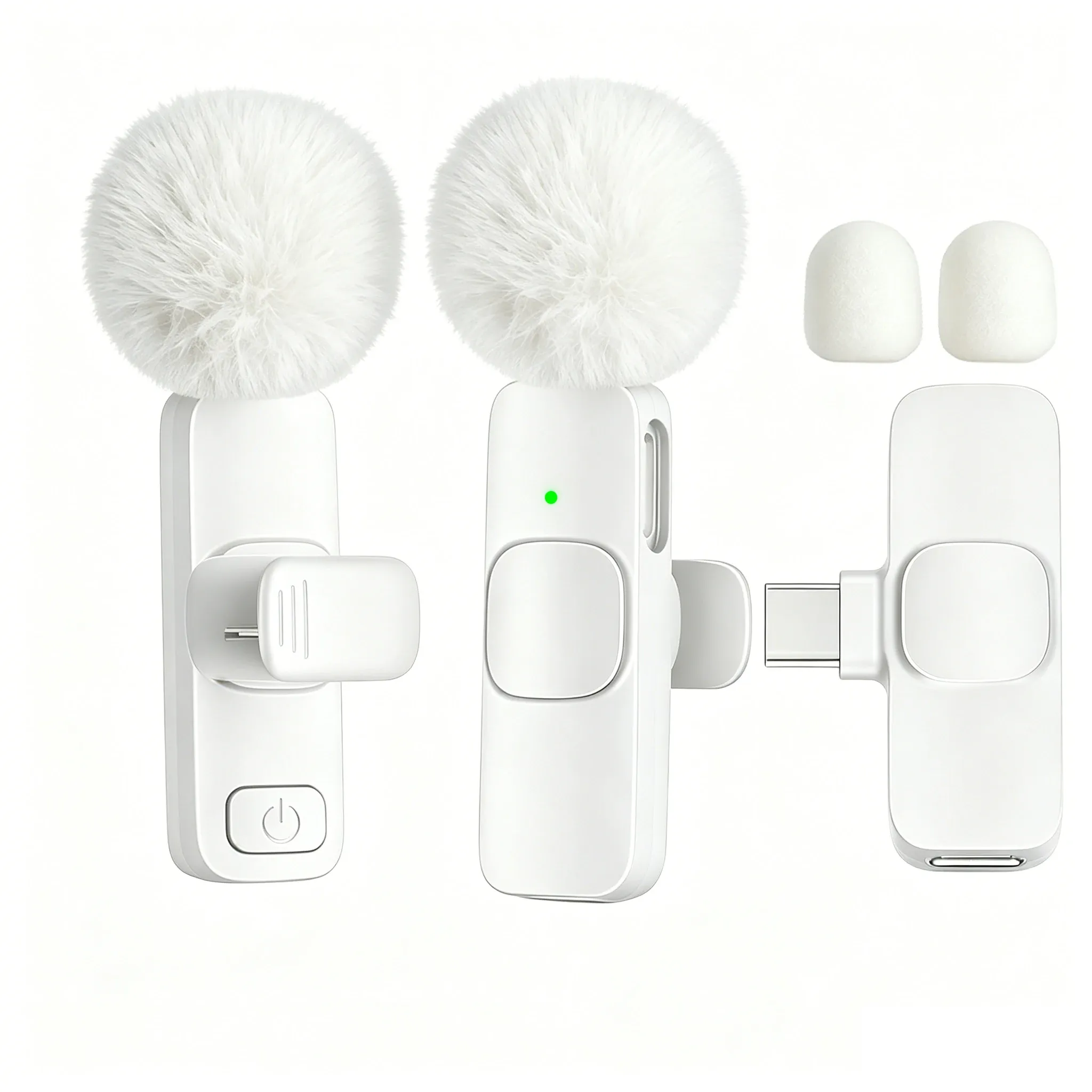 Microphone cravate sans fil professionnel avec port USB-C pour smartphones, ordinateurs et tablettes, plug and play 7