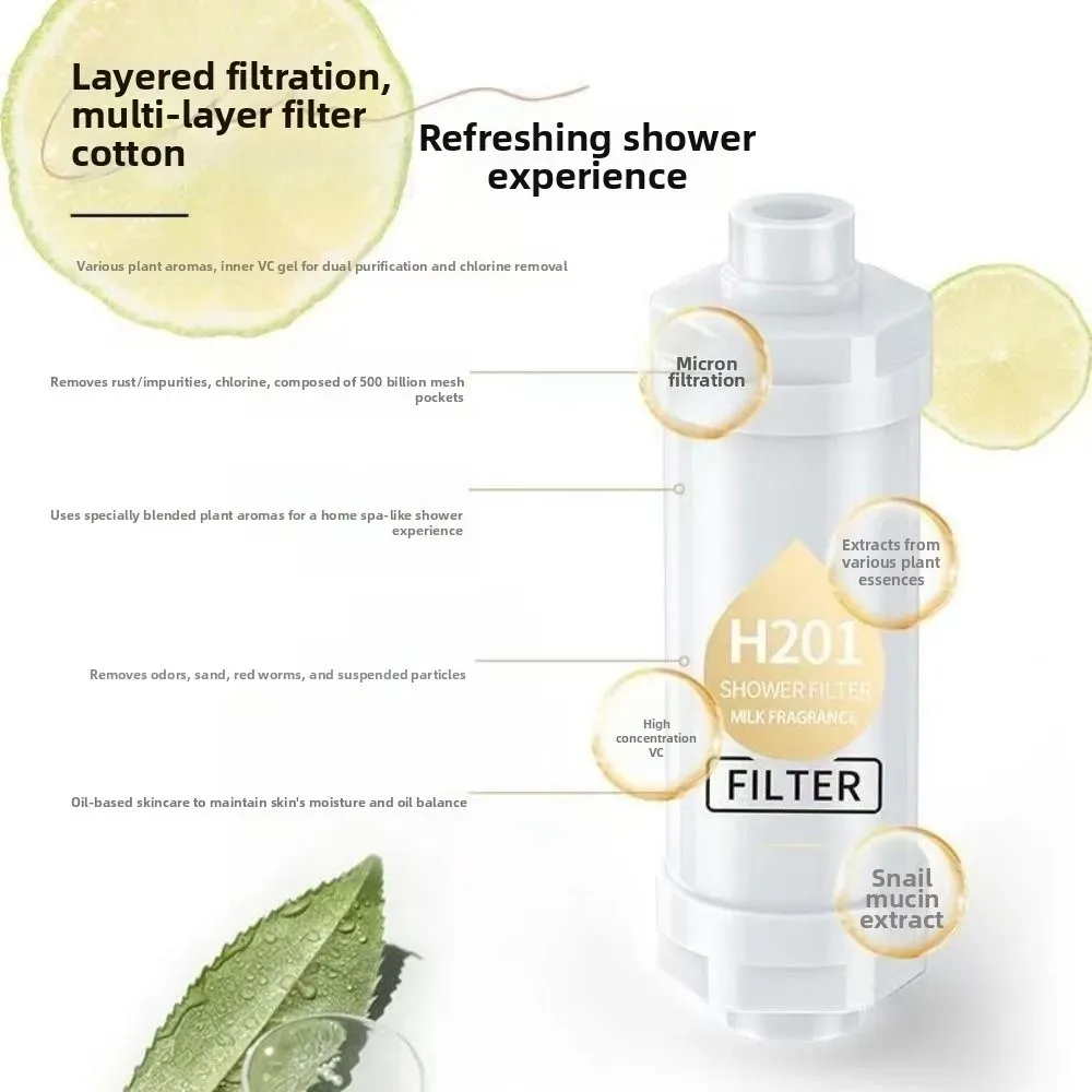 Filtre de douche haute pression à la vitamine C, parfum lavande, déchloration et adoucissement de l'eau 5