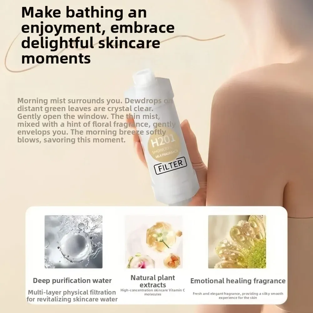 Filtre de douche haute pression à la vitamine C, parfum lavande, déchloration et adoucissement de l'eau 6