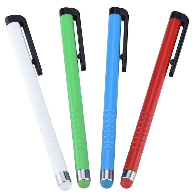 Stylet universel pour écran tactile, lot de 2, compatible Nintendo Switch, smartphone et tablette, pointe en silicone, clip de fixation rapide 6