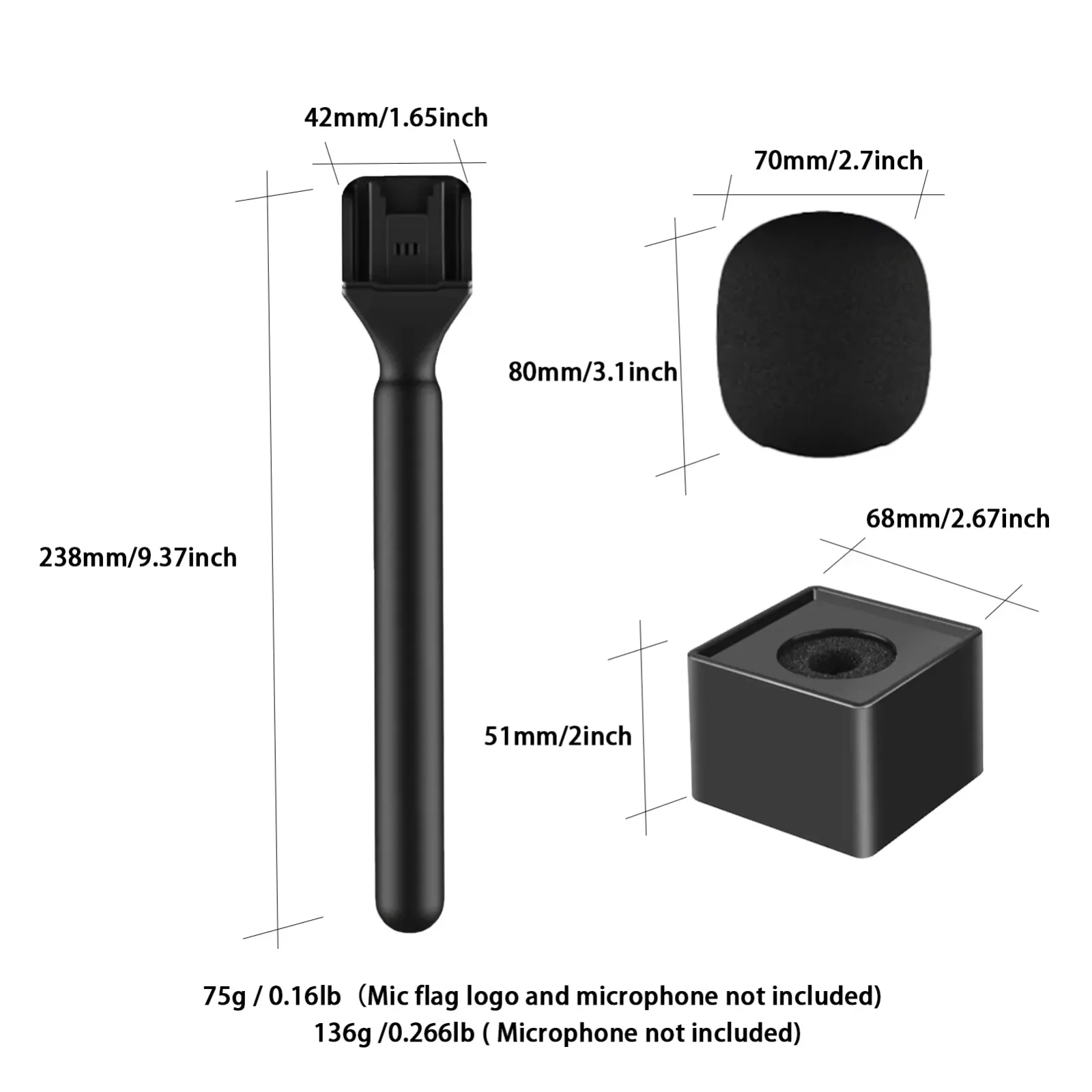 Bâton portatif pour microphone Lavalier sans fil, en situation