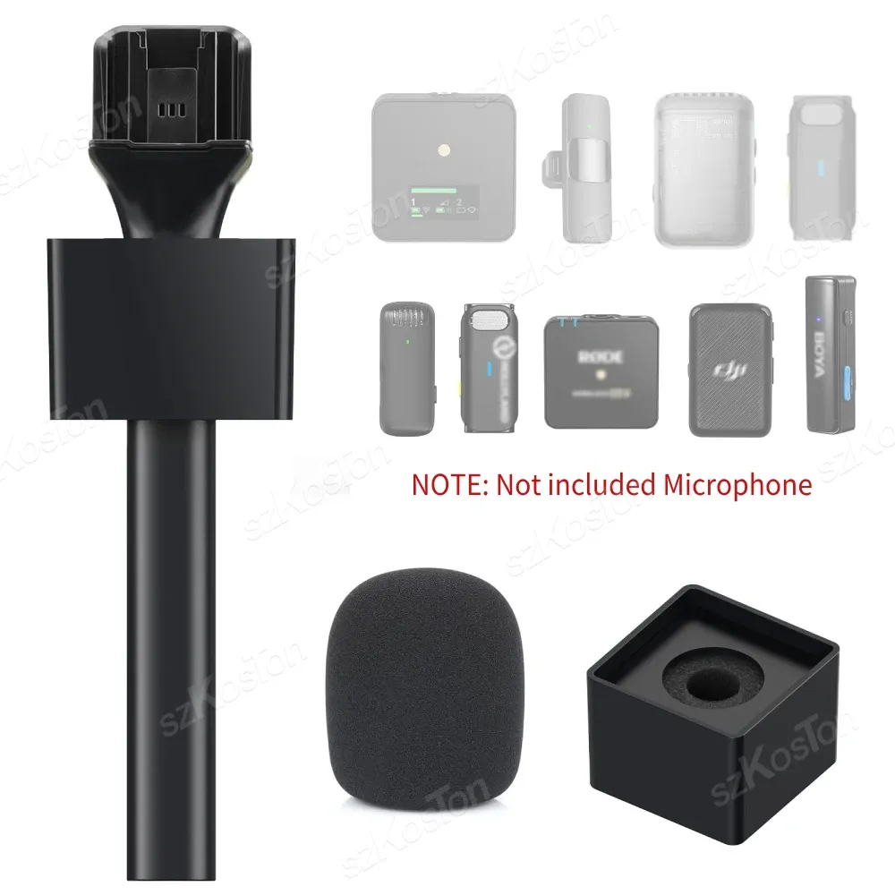 Perche pour micro-cravate sans fil DJI Mic 2, Mic 3 et Rode, adaptateur de support de poignée pour micro sans fil GO 7