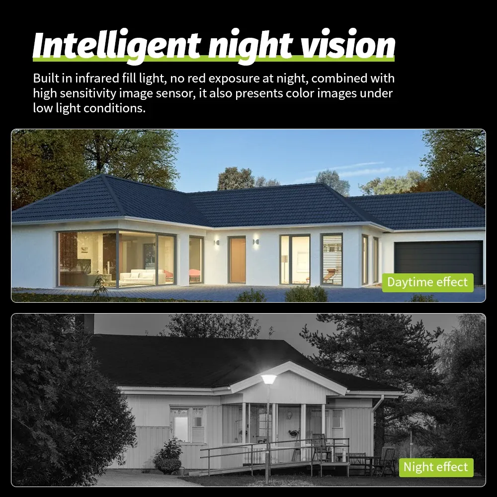 Neye Caméra de surveillance IP WiFi extérieure 4K 8 MP sans fil 3