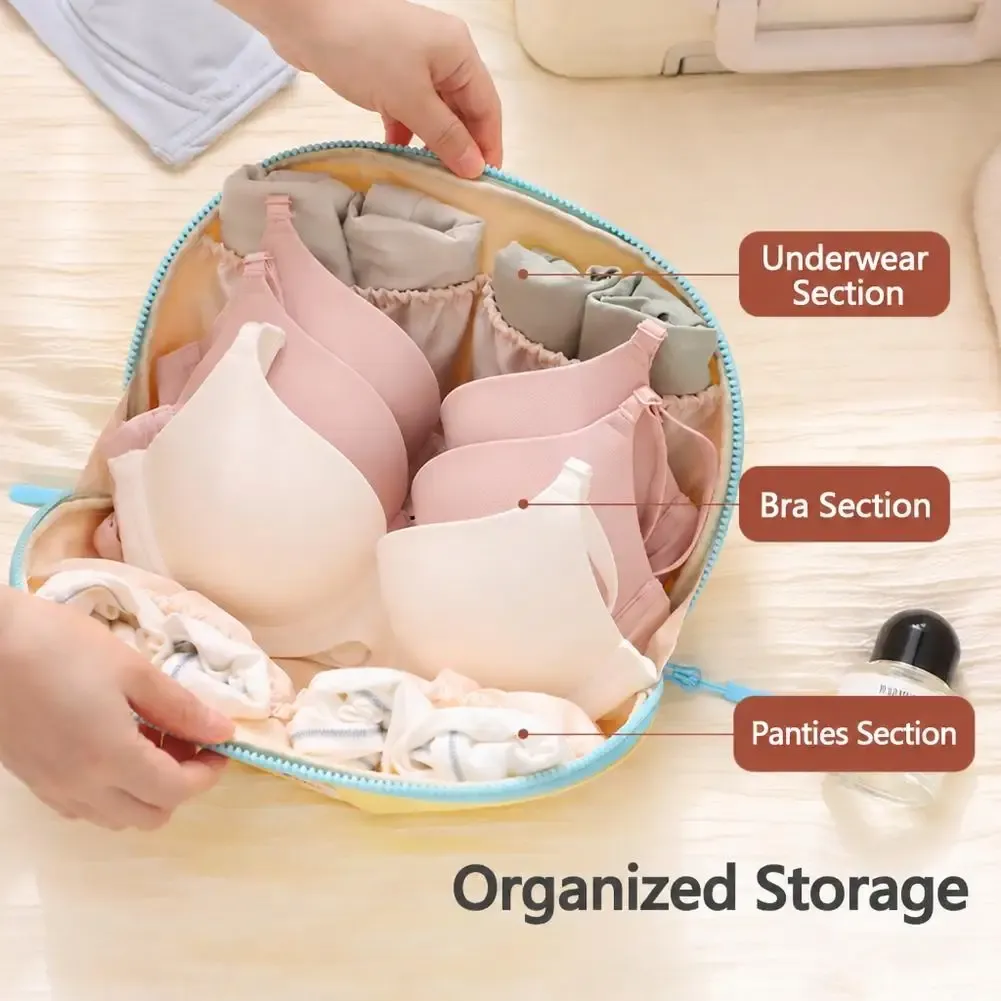 Sac organisateur de voyage grande capacité avec pochettes de rangement pour sous-vêtements et trousse de toilette pour femme 6
