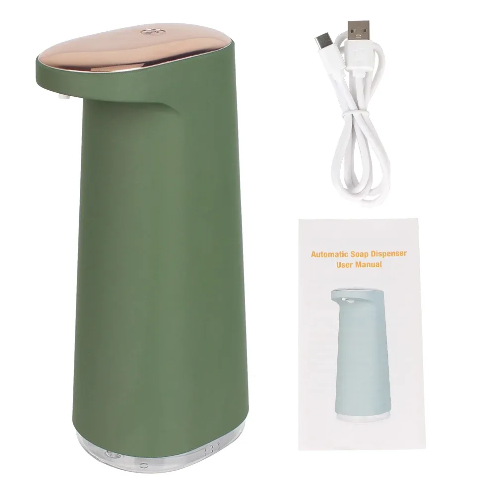 Distributeur automatique de savon moussant sans contact 450 ml, rechargeable par USB, portable, pour salle de bains et cuisine 7