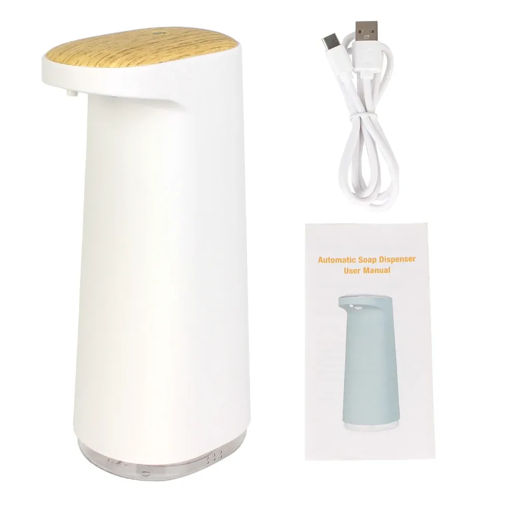 Distributeur automatique de savon moussant sans contact 450 ml, rechargeable par USB, portable, pour salle de bains et cuisine 9