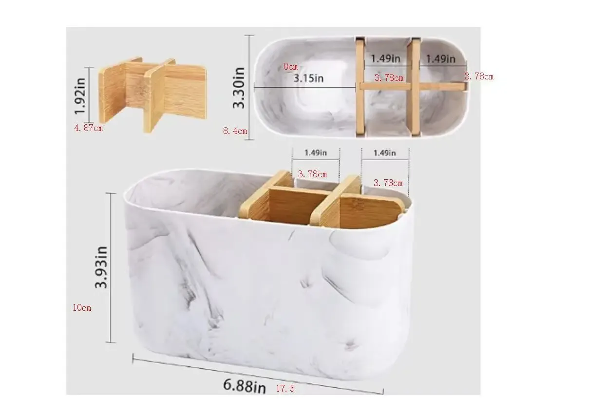 Support multi-emplacements pour brosses à dents électriques et dentifrice