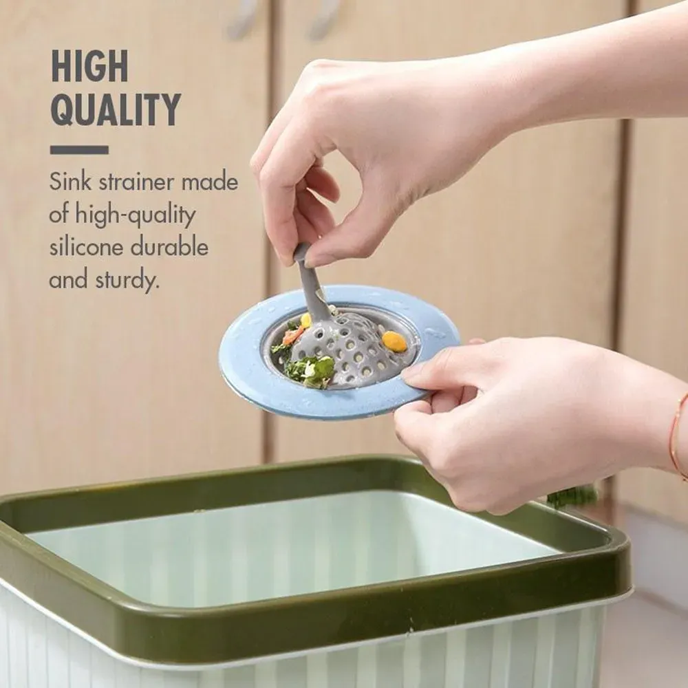 Filtre anti-colmatage en silicone pour évier et lavabo, crépine de vidange portable pour cuisine et salle de bains 4