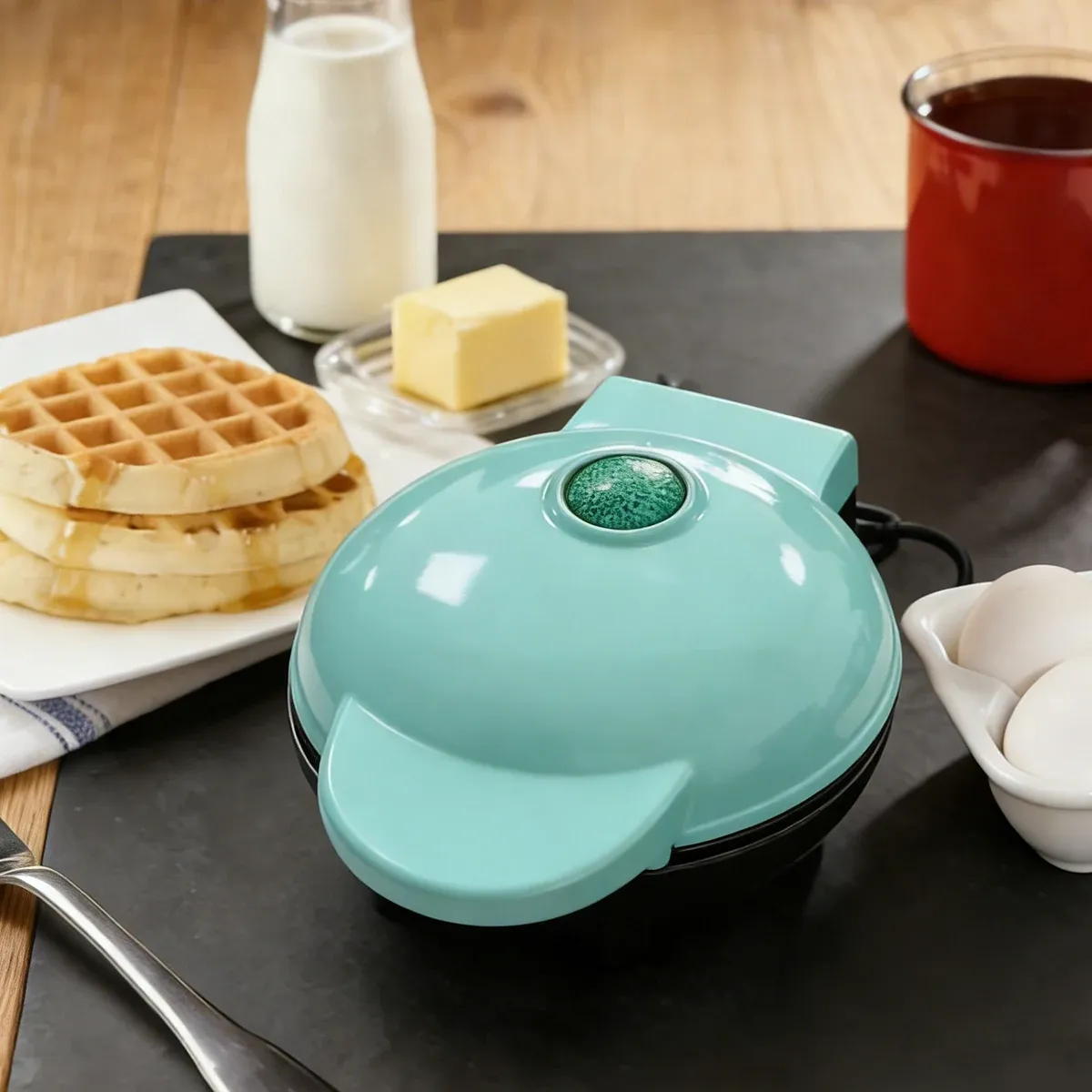 Mini gaufrier en utilisation quotidienne