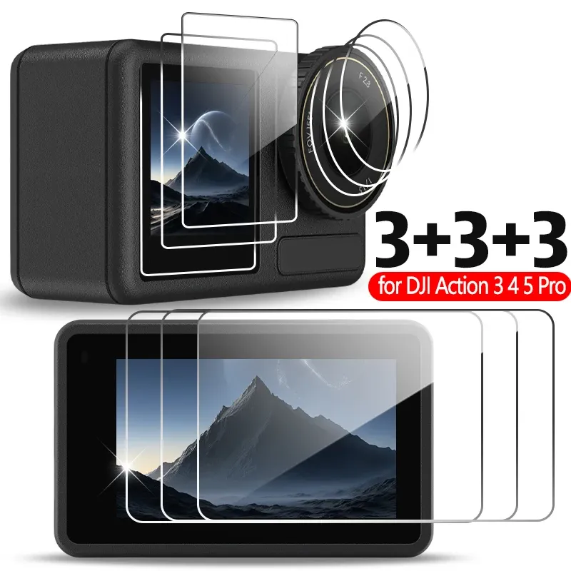 Protecteur d'écran HD pour DJI Osmo Action 6, 5, 4, 3 et Action 5 Pro, film de protection d'objectif en verre trempé ultra-clair - Image 1