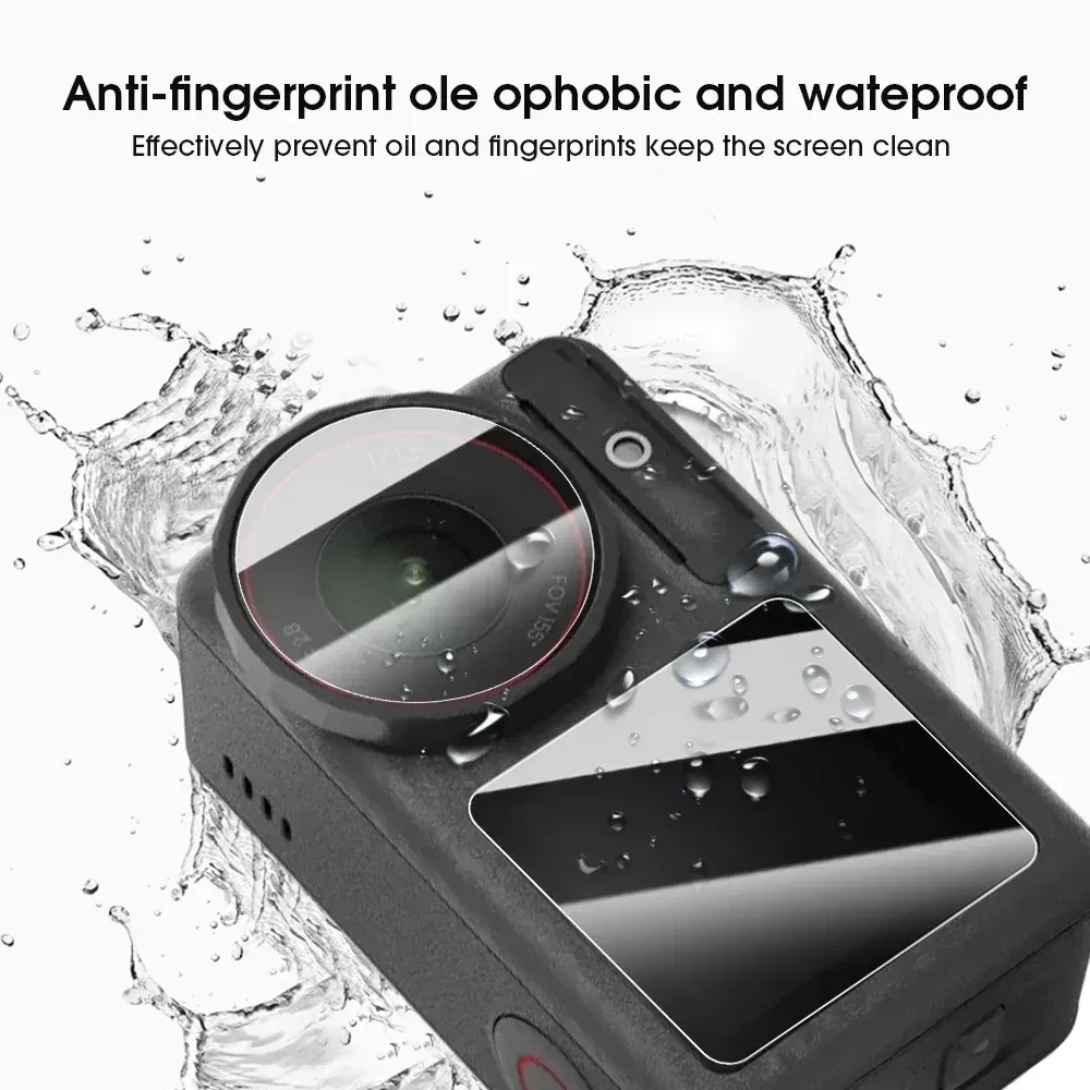 Protecteur d'écran HD pour DJI Osmo Action 6, 5, 4, 3 et Action 5 Pro, film de protection d'objectif en verre trempé ultra-clair 3