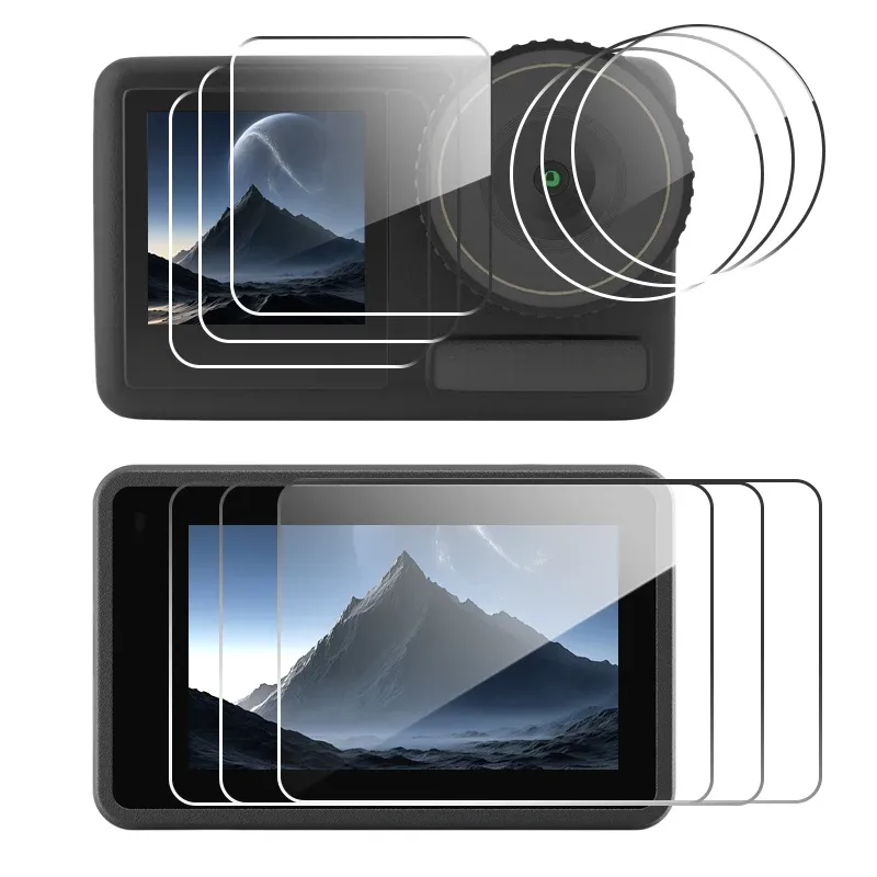 Protecteur d'écran HD pour DJI Osmo Action 6, 5, 4, 3 et Action 5 Pro, film de protection d'objectif en verre trempé ultra-clair 7