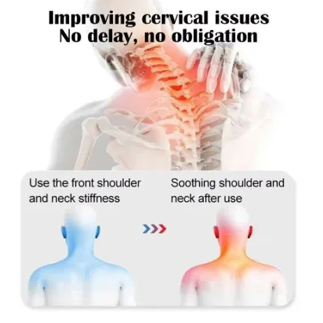 Oreiller cervical électrique masseur avec chauffage, vibration et traction orthopédique 5