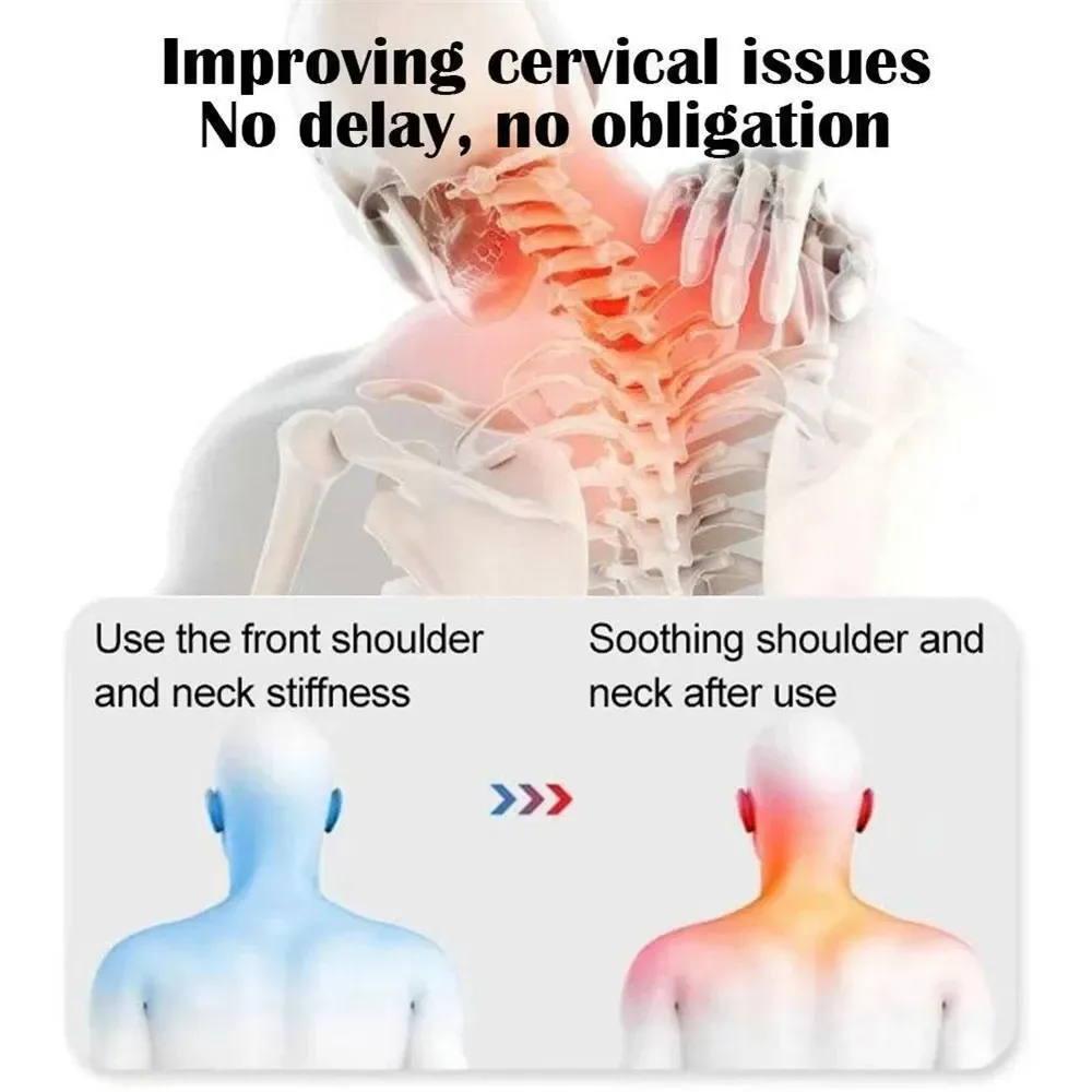 Oreiller masseur cervical sous différents angles
