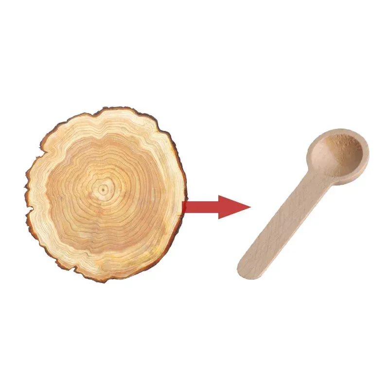 Lot de 10 mini cuillères en bois pour cuisine, miel, café, sel et épices 5