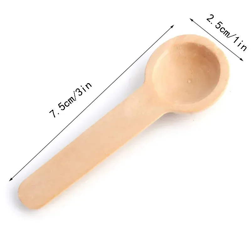 Lot de 10 mini cuillères en bois pour cuisine, miel, café, sel et épices 6