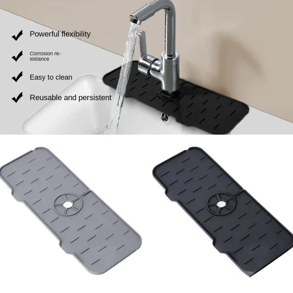 Égouttoir à vaisselle pliable en silicone avec protection anti-éclaboussures 2