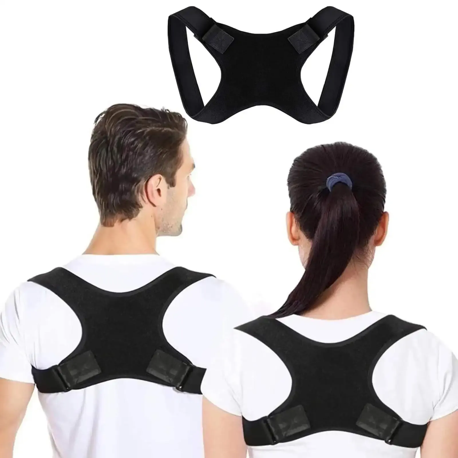 Correcteur de posture réglable pour le dos et les épaules, soutien confortable et respirant, unisexe
