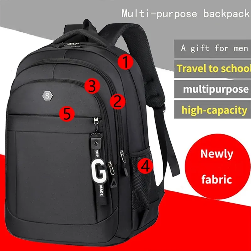 Sac à dos de voyage durable et de grande capacité pour ordinateur portable, idéal pour le campus, les trajets quotidiens et la randonnée 2
