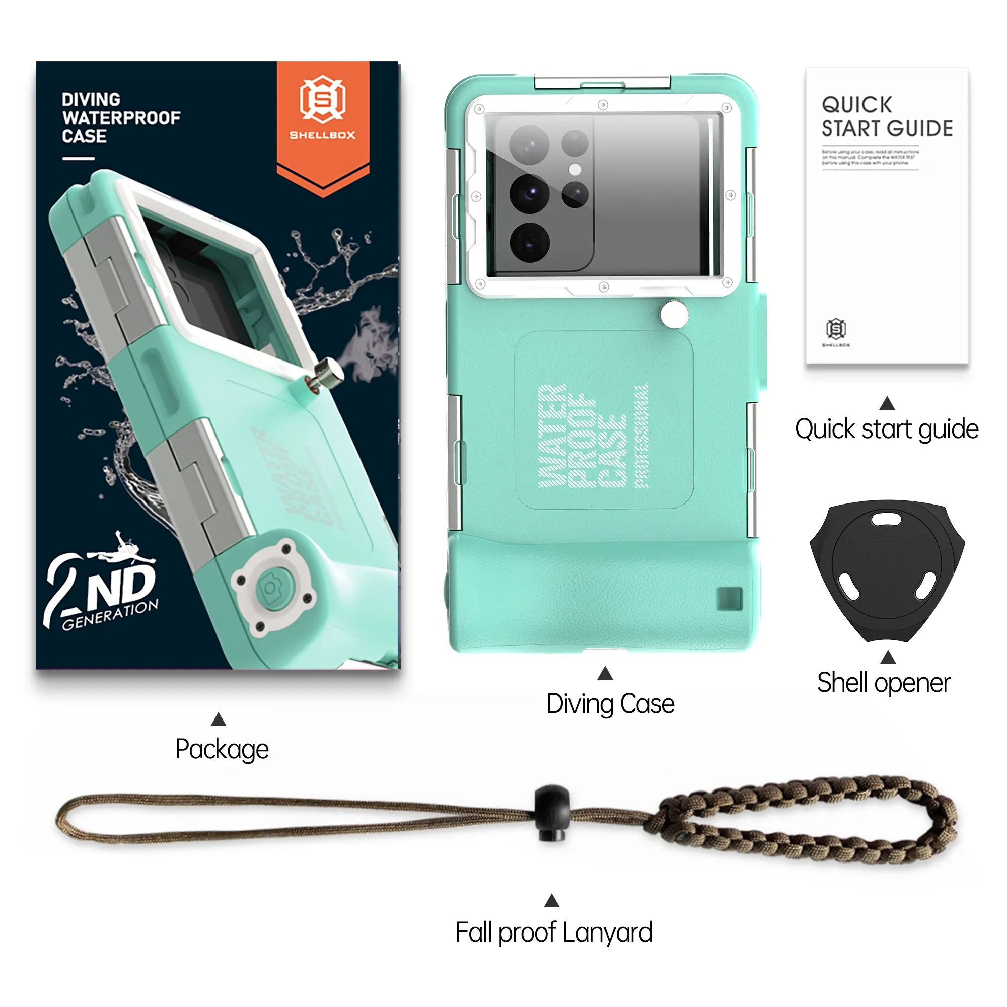 Étui étanche universel pour smartphone 6,9 pouces, certifié IP68, résistance jusqu'à 15 m (50 pieds), idéal pour la photographie sous-marine professionnelle 12