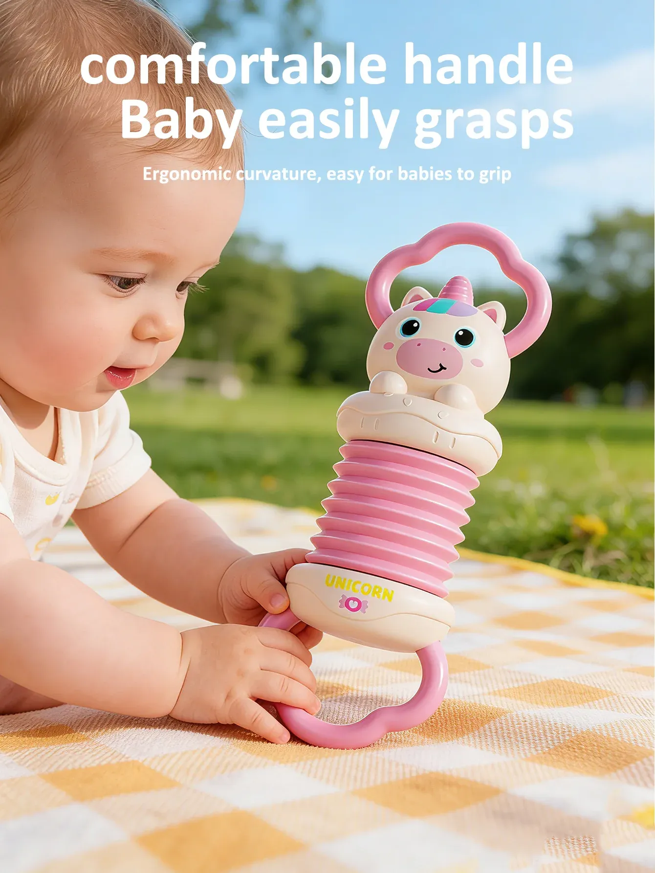 Accordéon licorne pour bébé, instrument de musique sensoriel et éducatif pour tout-petits 2
