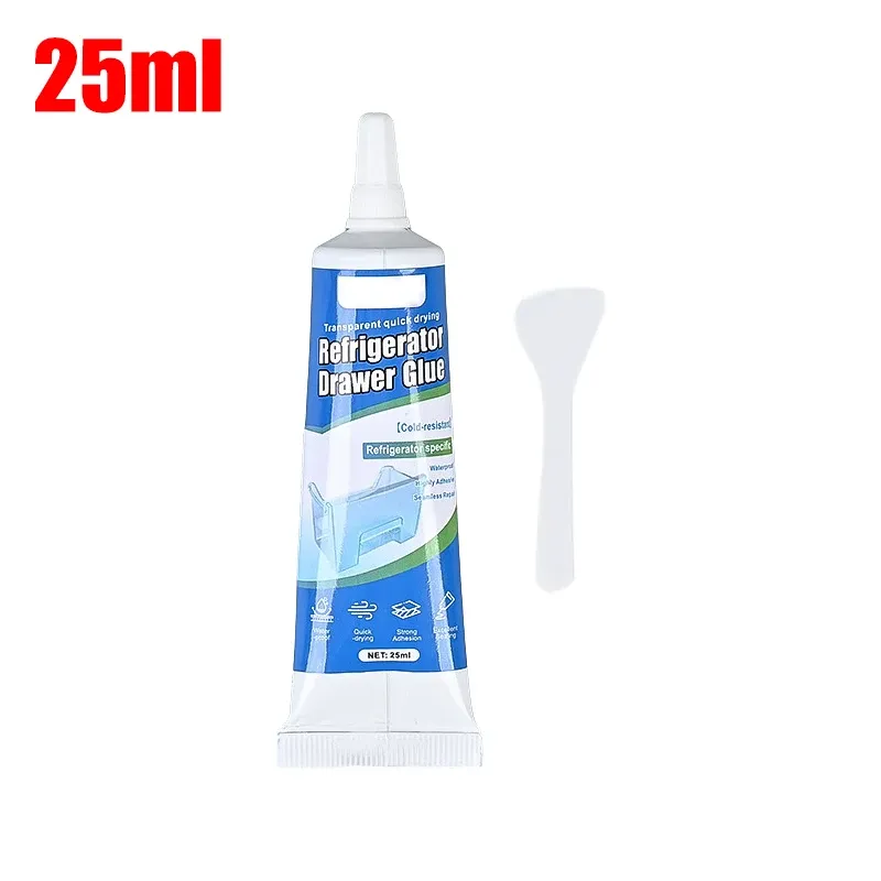 Colle de réparation pour réfrigérateur, adhésif imperméable et résistant au froid pour joint de porte et tiroir de réfrigérateur, séchage rapide pour plastique et verre, 25 à 125 ml 10