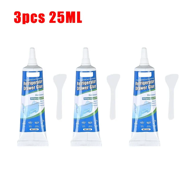 Colle de réparation pour réfrigérateur, adhésif imperméable et résistant au froid pour joint de porte et tiroir de réfrigérateur, séchage rapide pour plastique et verre, 25 à 125 ml 8