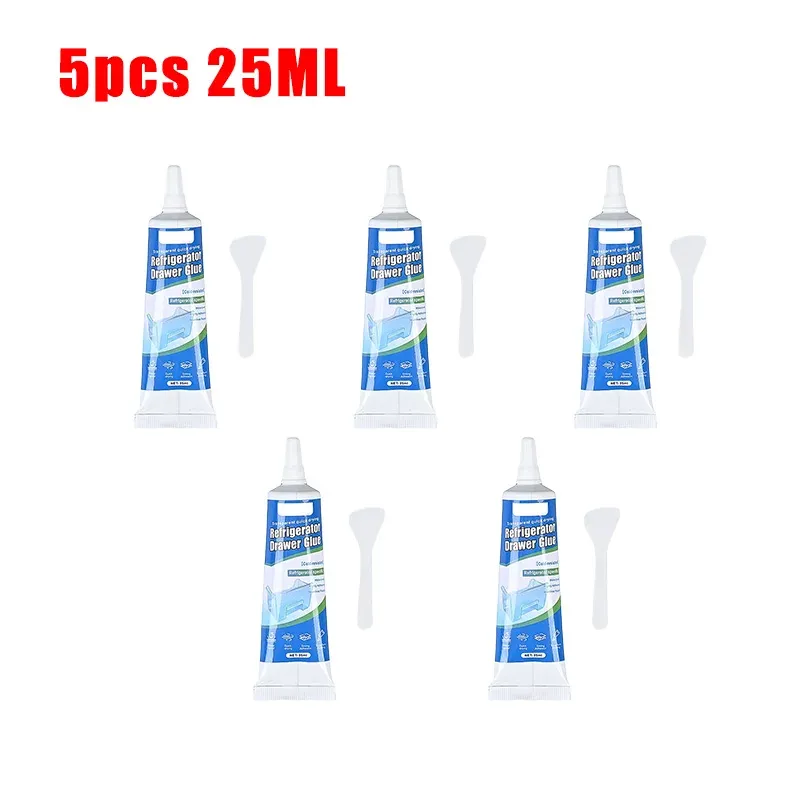 Colle de réparation pour réfrigérateur, adhésif imperméable et résistant au froid pour joint de porte et tiroir de réfrigérateur, séchage rapide pour plastique et verre, 25 à 125 ml 7