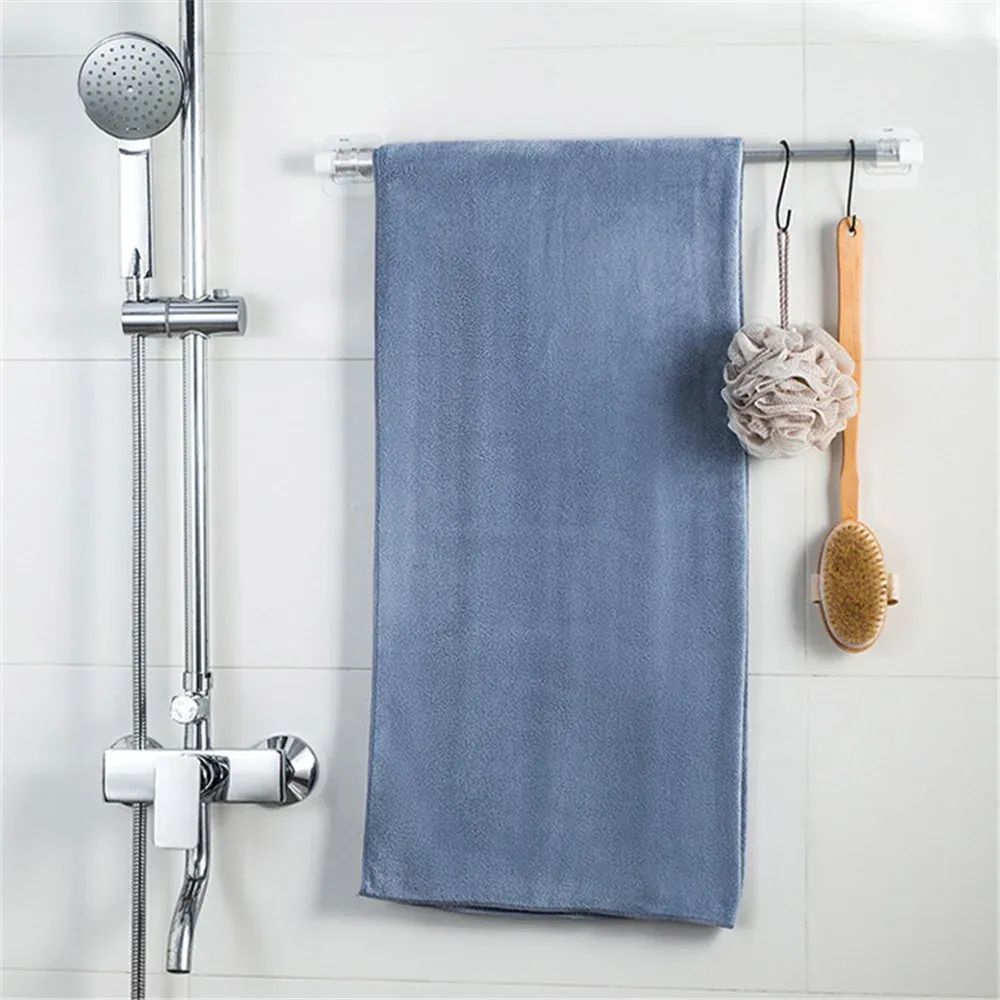 Ensemble de 2/4/8 crochets auto-adhésifs sans perçage, support de tringle à rideau, crochet pour rideaux de fenêtre, support mural suspendu, pince domestique, clip fixe 4
