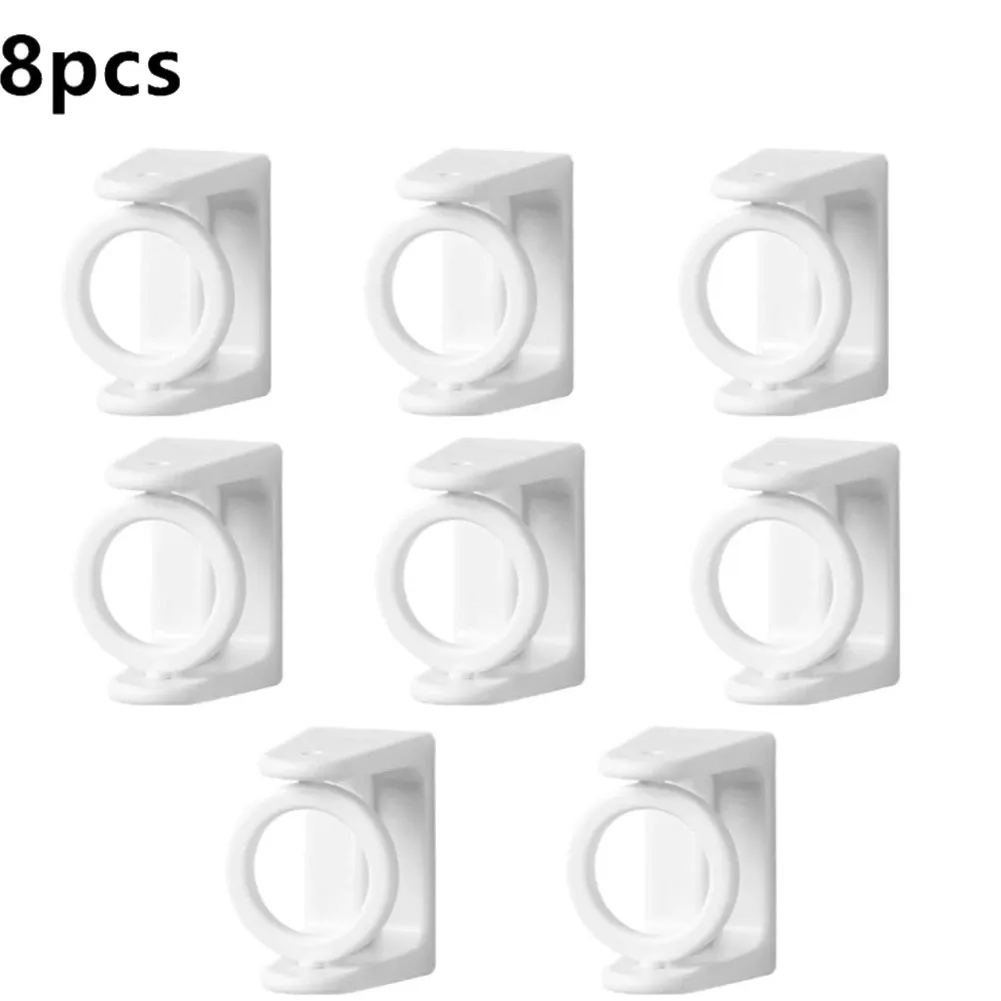 Ensemble de 2/4/8 crochets auto-adhésifs sans perçage, support de tringle à rideau, crochet pour rideaux de fenêtre, support mural suspendu, pince domestique, clip fixe 7