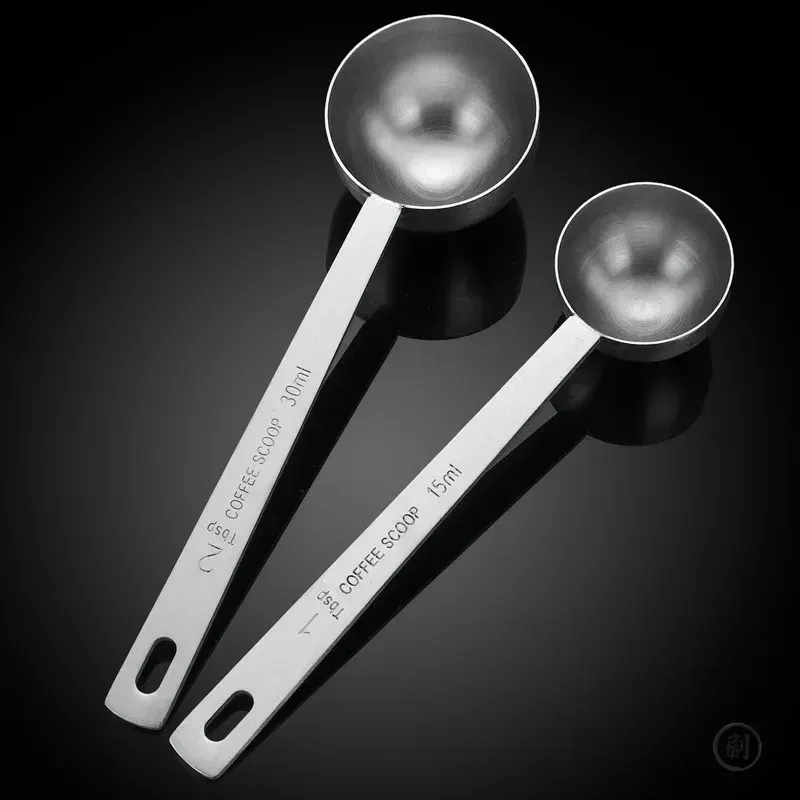 Cuillère doseuse minimaliste à long manche en acier inoxydable, 1 cuillère à soupe pour café, poudre et épices 3