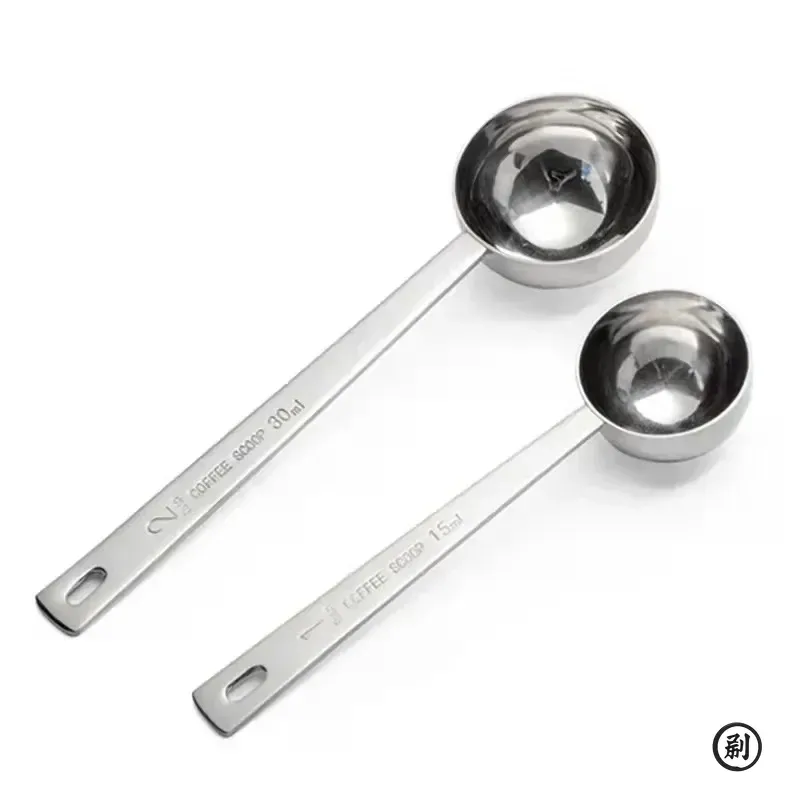 Cuillère doseuse minimaliste à long manche en acier inoxydable, 1 cuillère à soupe pour café, poudre et épices 6