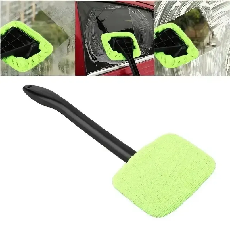 Outil de nettoyage de pare-brise à long manche pour intérieur de voiture, 1 pièce 3