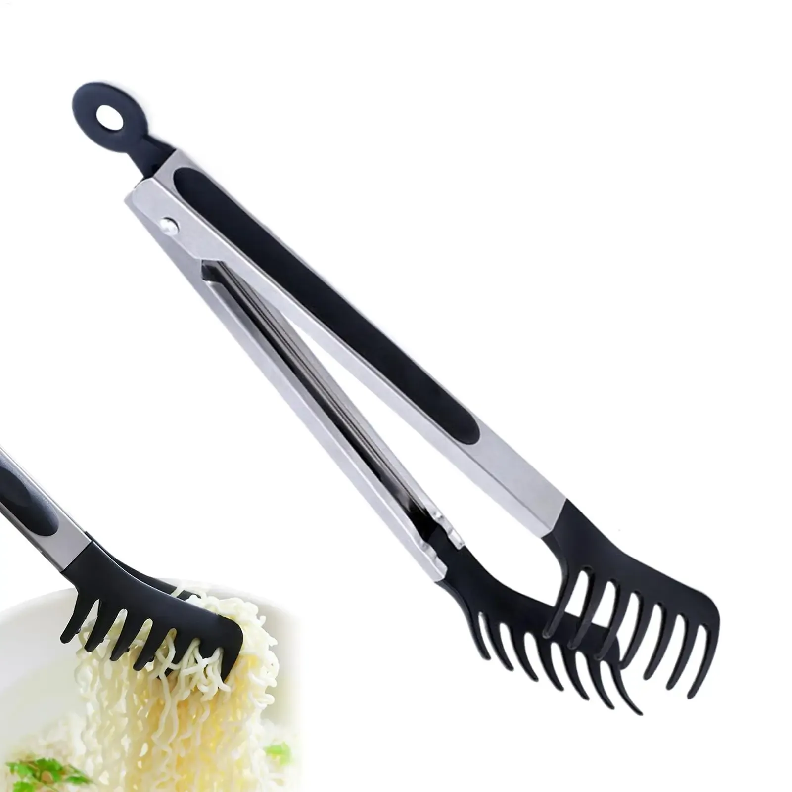Pinces de cuisine en silicone antiadhésives pour barbecue et service