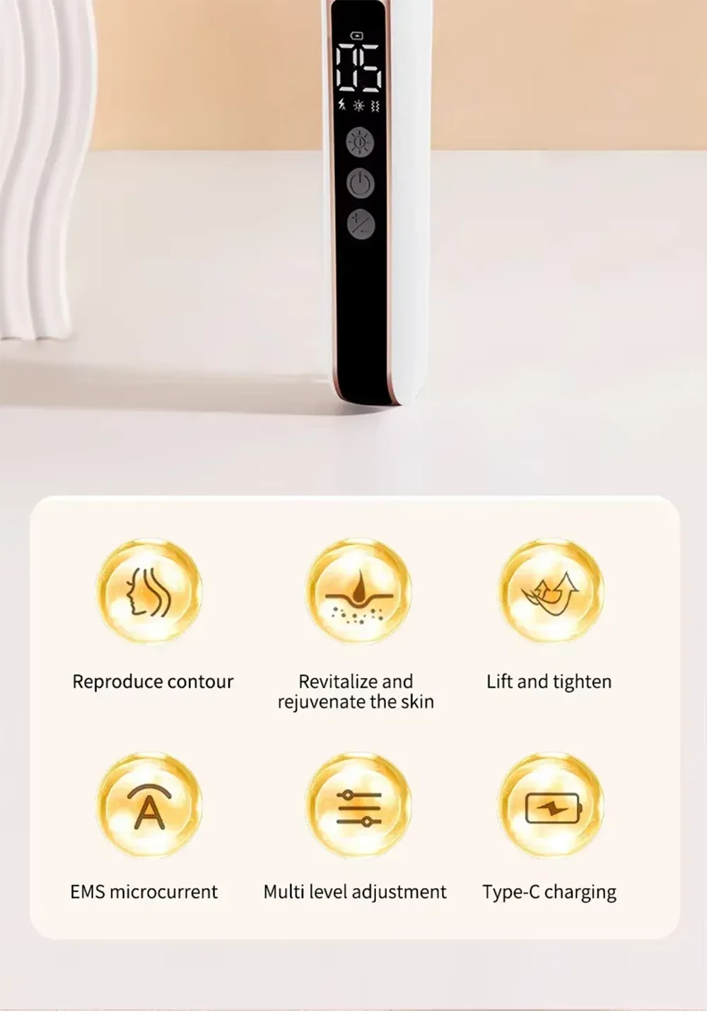 Masseur facial en usage