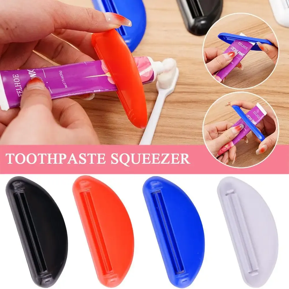Distributeur manuel multifonctionnel de dentifrice et presse-tube de crème avec pince d'extraction pour salle de bain 2