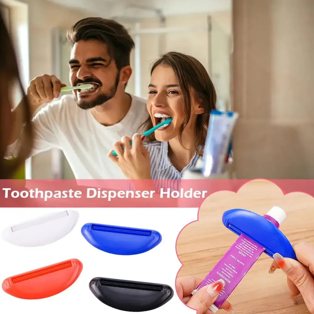 Distributeur manuel multifonctionnel de dentifrice et presse-tube de crème avec pince d'extraction pour salle de bain 6