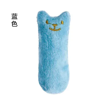 Jouet interactif en peluche à la menthe pour chat, avec son, à mâcher et à griffer 8