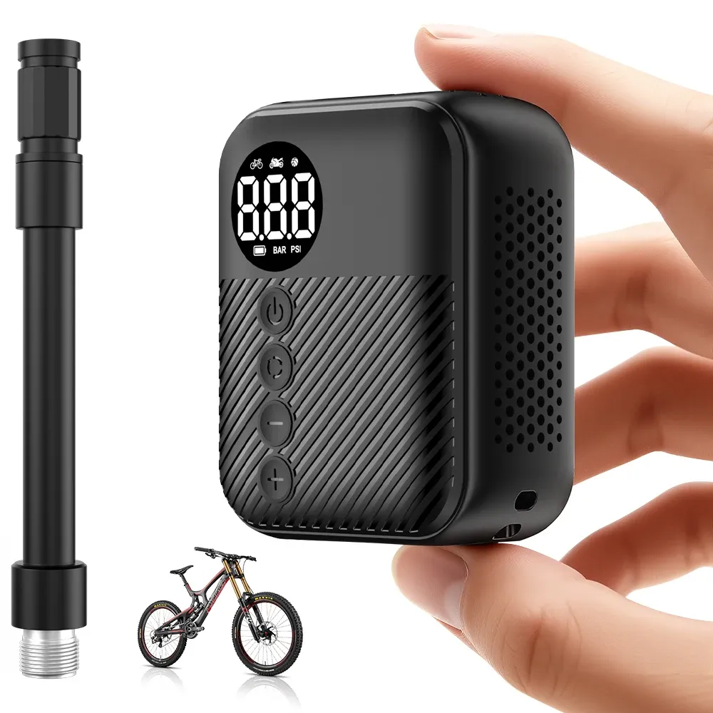Pompe à vélo électrique portable Carsun Mini, gonfleur de pneus sans fil, 150 PSI max, batterie 480 mAh avec écran - Image 1