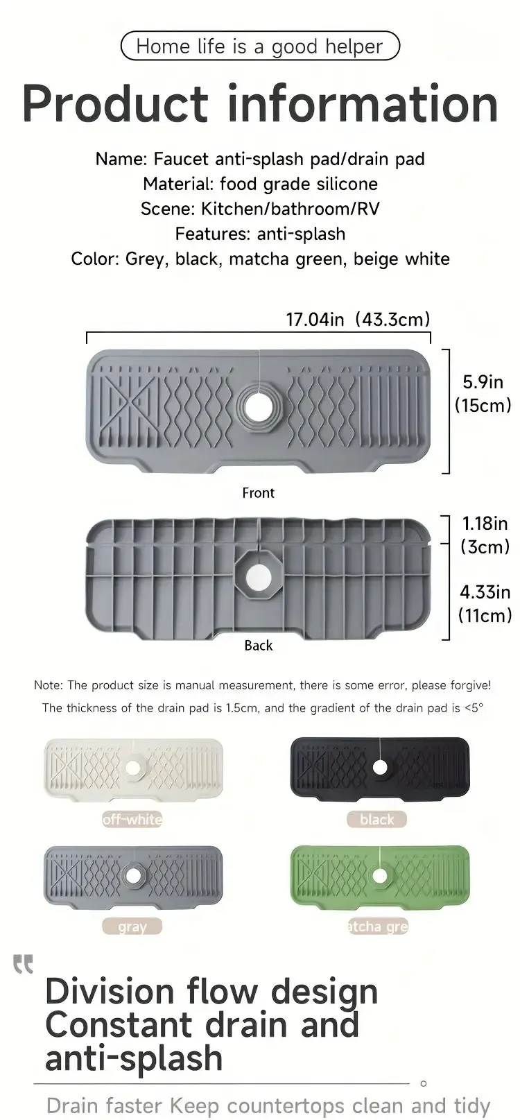 Protecteur de robinet en silicone en situation d'usage