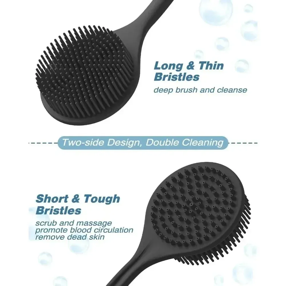 Brosse de bain en silicone, vue rapprochée