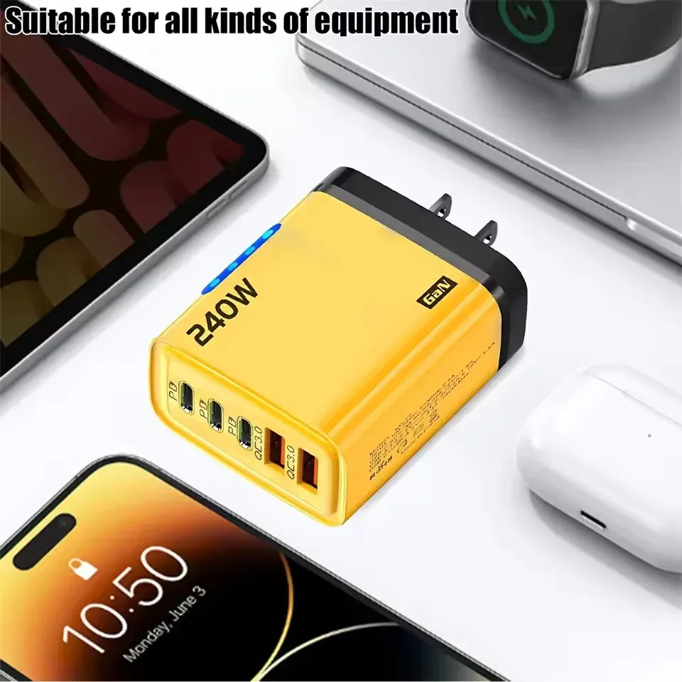 Chargeur de bureau GaN 5-en-1 en situation