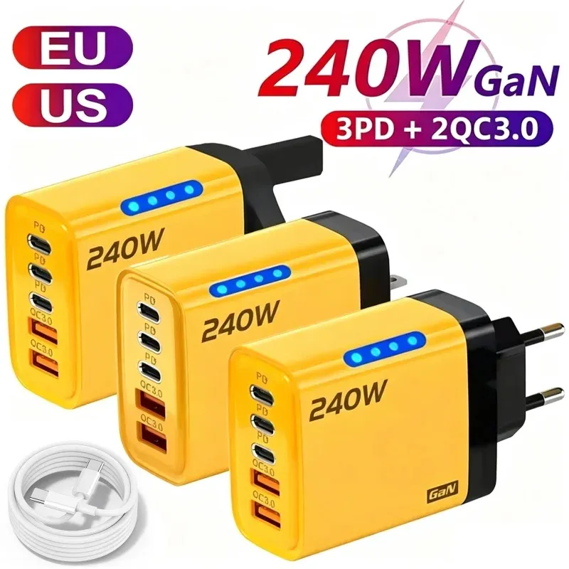 Chargeur de bureau GaN 5-en-1 vue d'ensemble