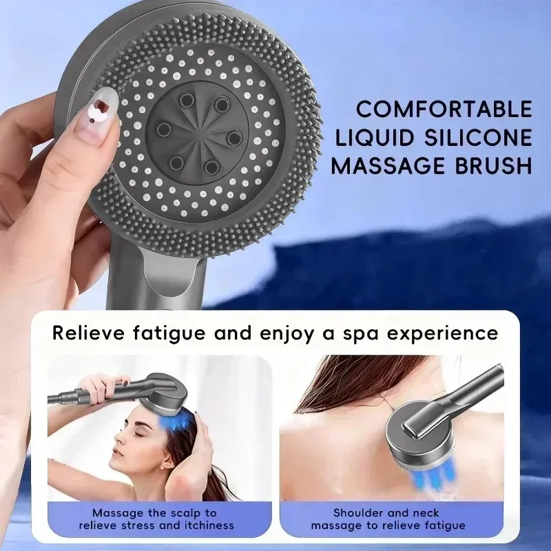 Détail du design du pommeau de douche