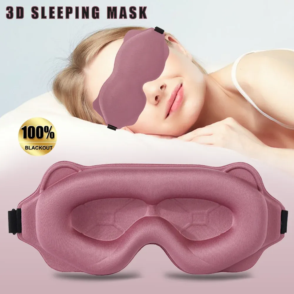 Masque de sommeil 3D occultant, rembourré et doux - Image 1