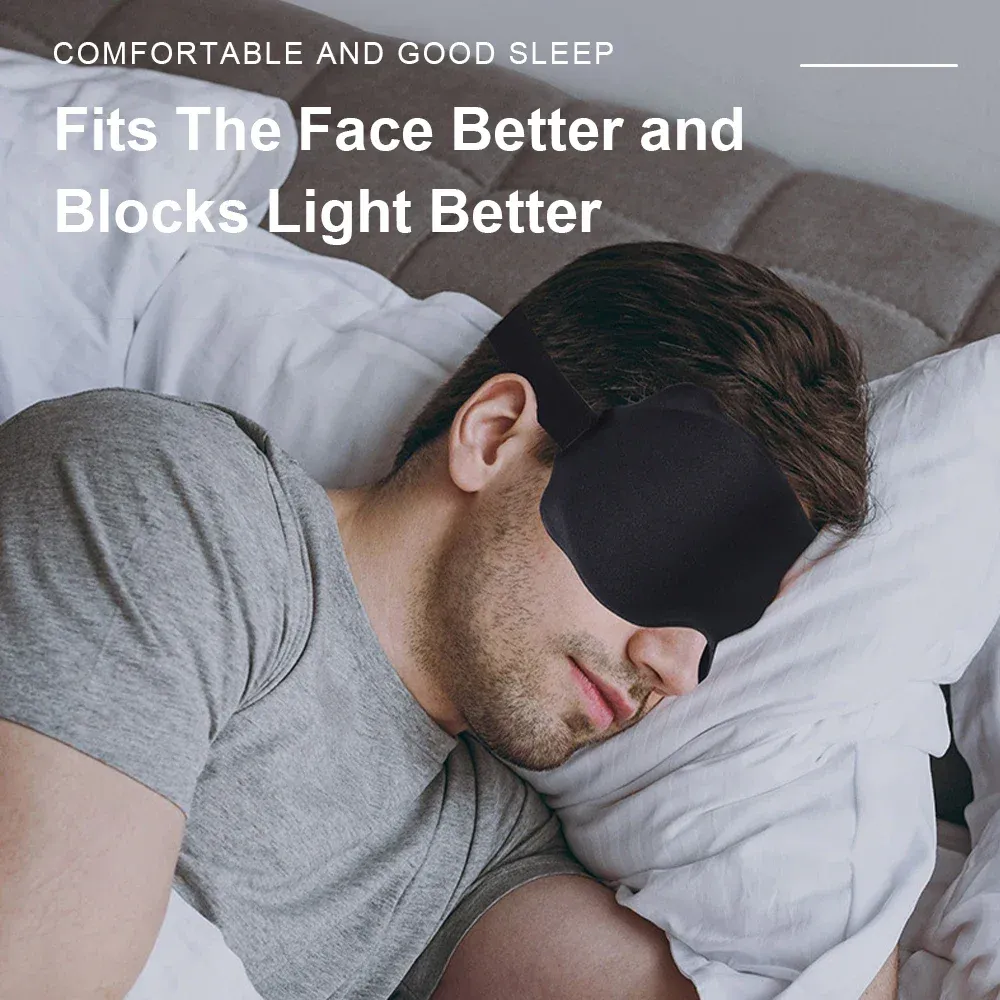 Masque de sommeil 3D occultant, rembourré et doux 5