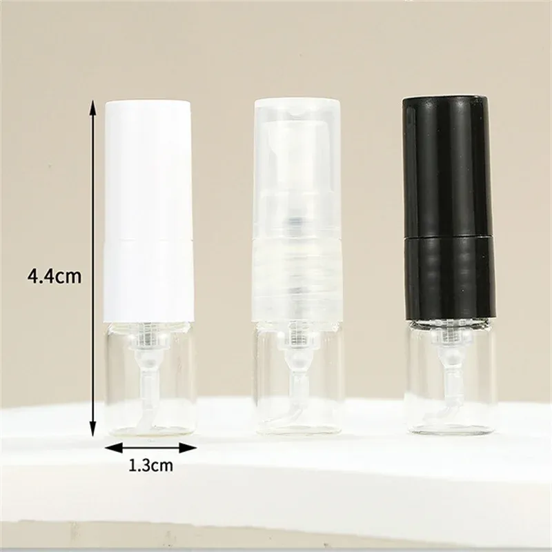 Flacon vaporisateur en verre rechargeable 1 ml, portable, à pompe directe, pour échantillons de parfum – Lot de 20, 50, 100 ou 200 pièces 4