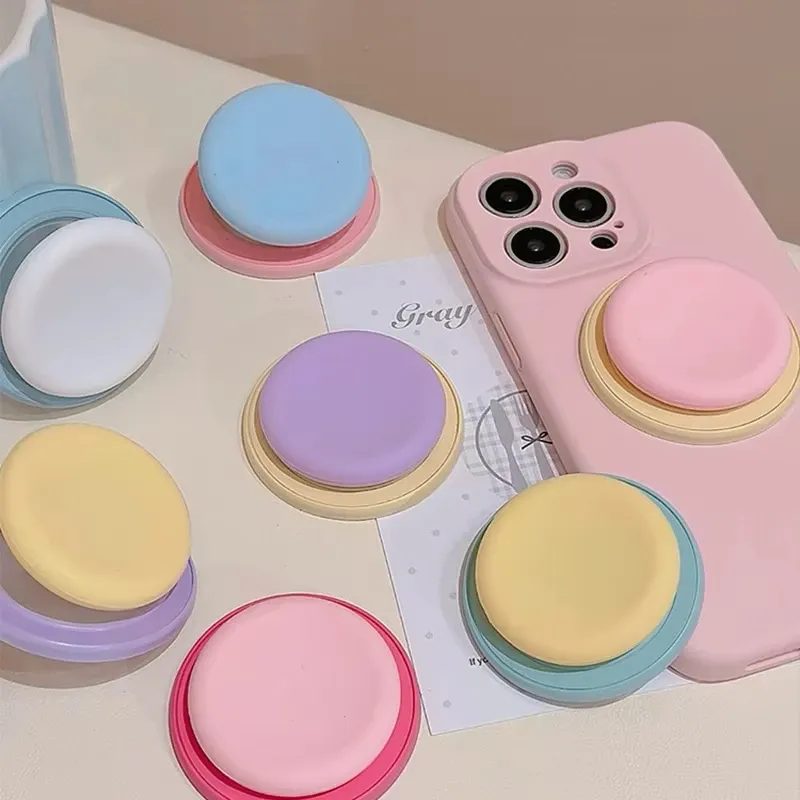 Support magnétique rond en silicone macaron, présentation produit