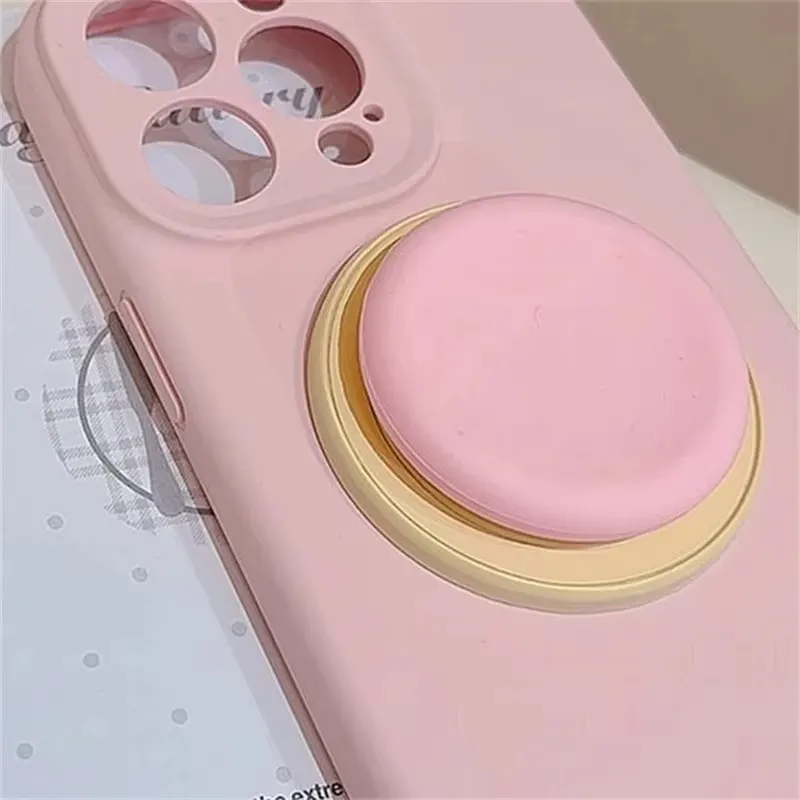Support magnétique rond en silicone macaron mignon, support de téléphone Tok Griptok pour iPhone 15, compatible MagSafe, Smart Tok 12