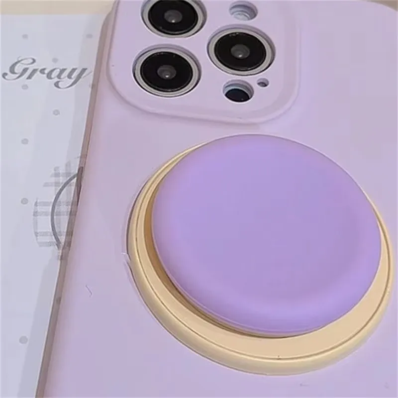 Support magnétique rond en silicone macaron mignon, support de téléphone Tok Griptok pour iPhone 15, compatible MagSafe, Smart Tok 9